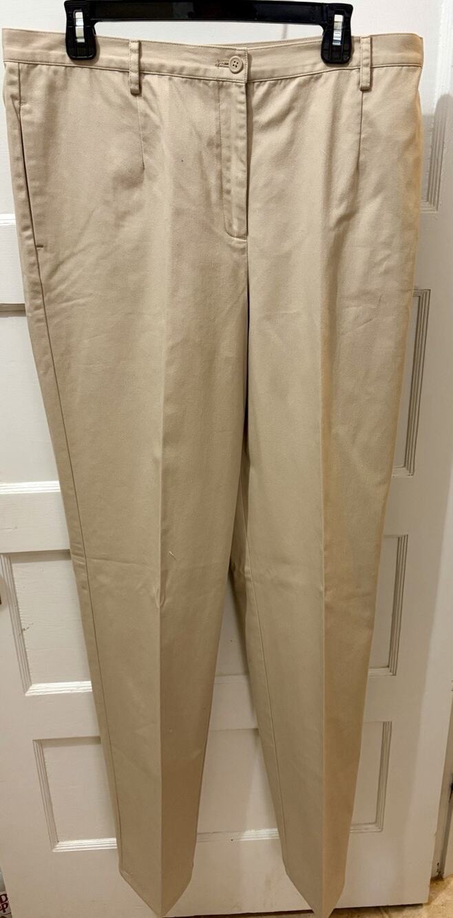 D21 NWT Vintage 80s 90s Pendleton Women’s Pants Sz 12 Tall Khaki Cotton 34 X 36